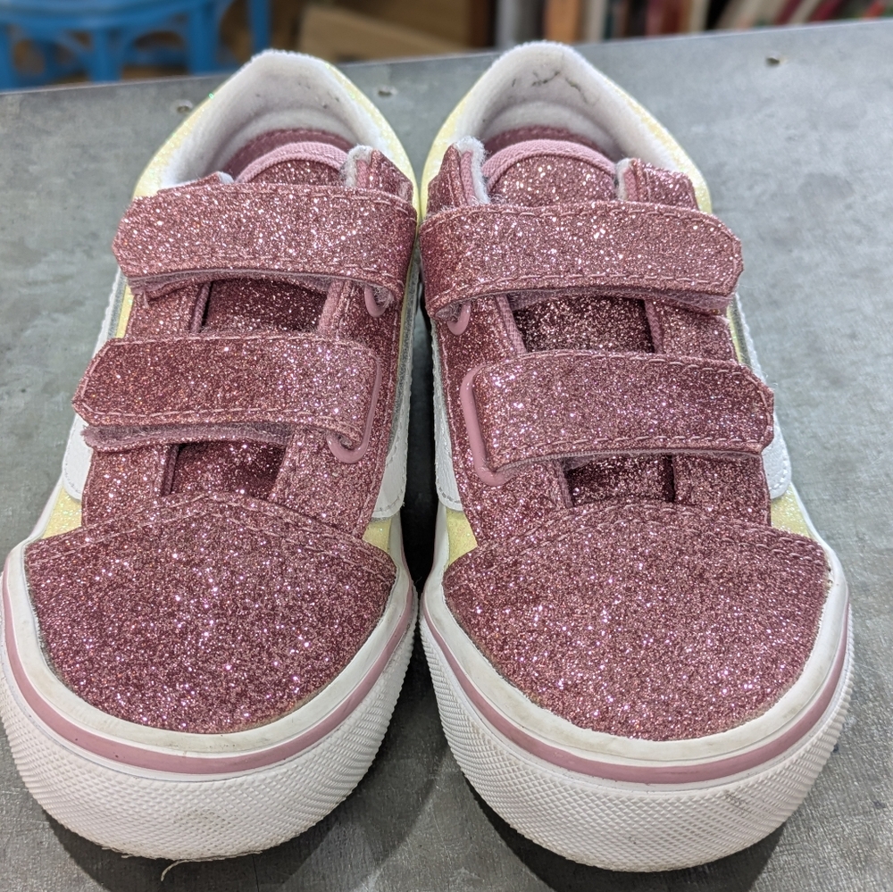 Glittery Pink Kids Vans
